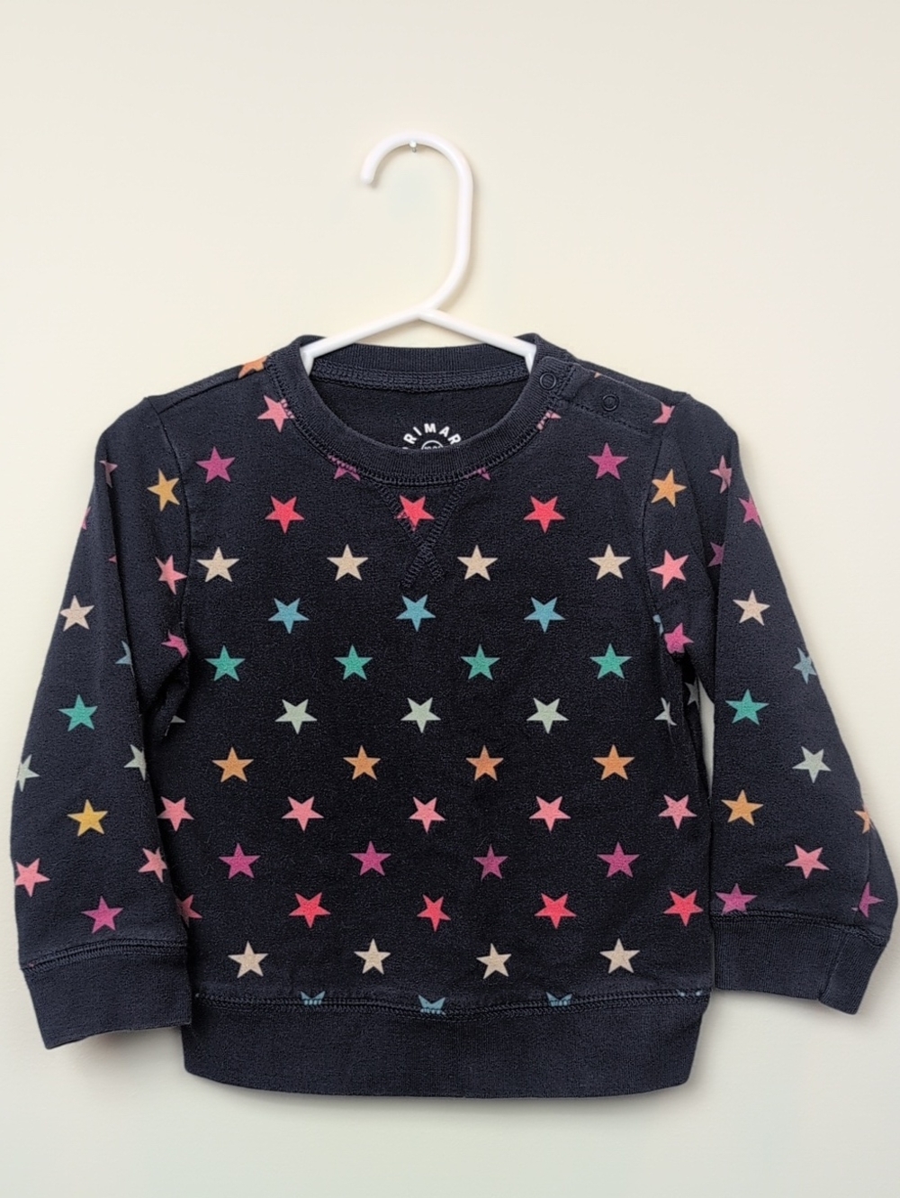 Primary Navy Rainbow Star French Terry Sweatshirt 18-24M